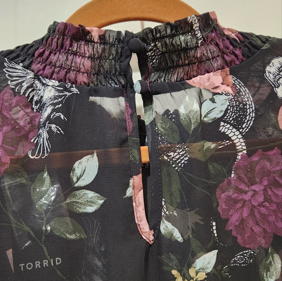 Black Print Blouse - Picture 9 of 9